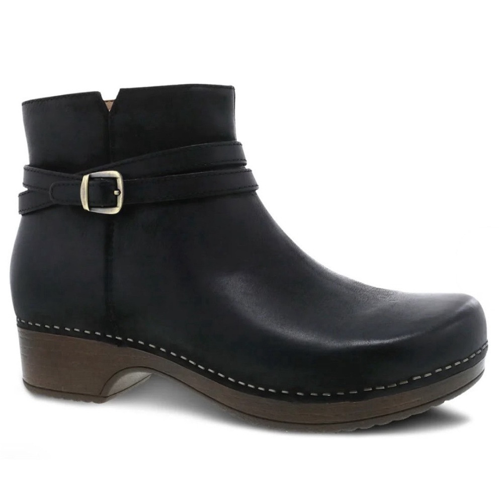 GUC Dansko Brook Nubuck Booties, Black, Women's Size 37 (6.5-7 US), So Soft!